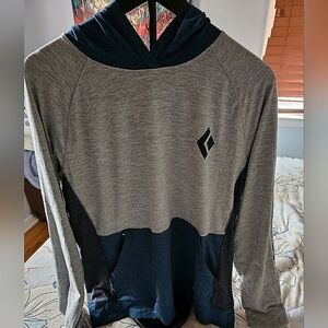 Black Diamond Gray and Blue Men's Large Hoodie